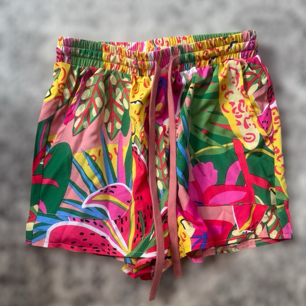 Tropical Print Women's Shorts XS